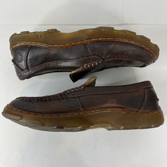 Dr Martens Jacob Men Dark Brown Slip On Driver Leather Loafers Y2K Shoe-8M/9W-G4 - Picture 7 of 9